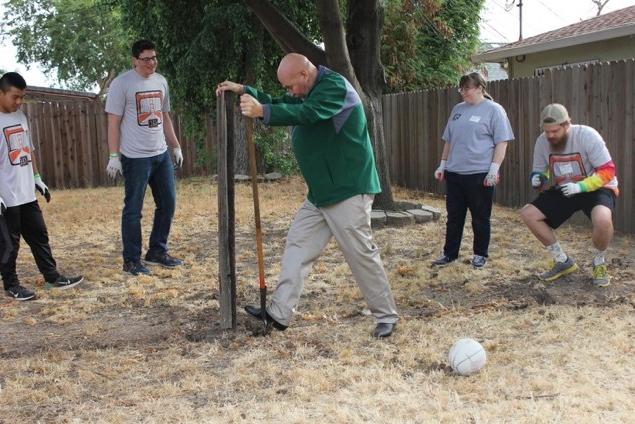 Breaking ground at the annual paint the town event