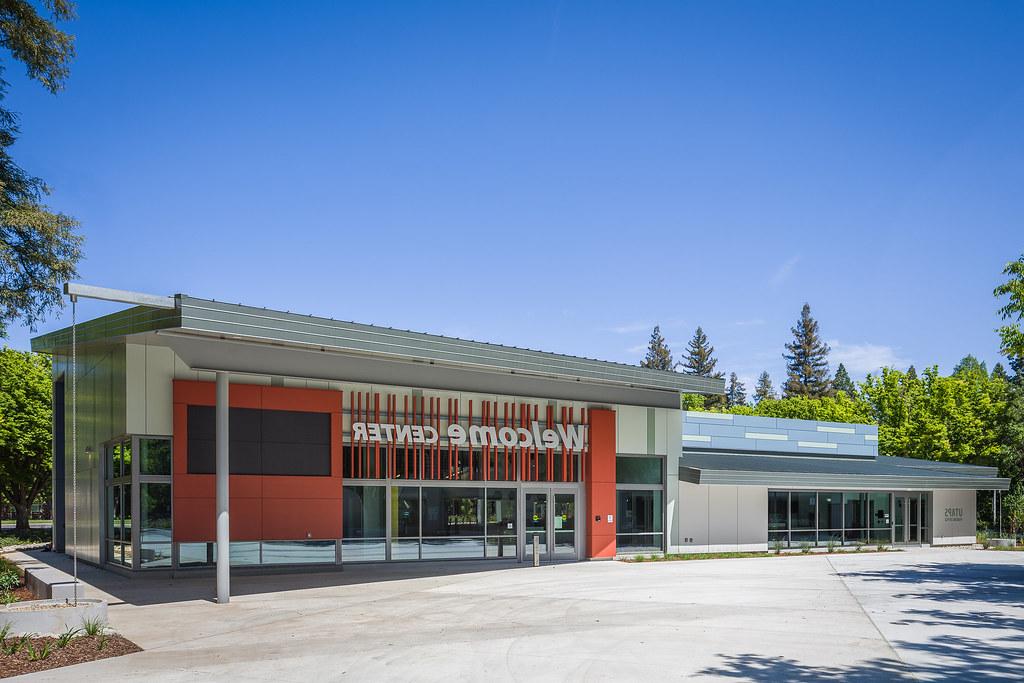 Exterior of the Welcome Center at Sac State